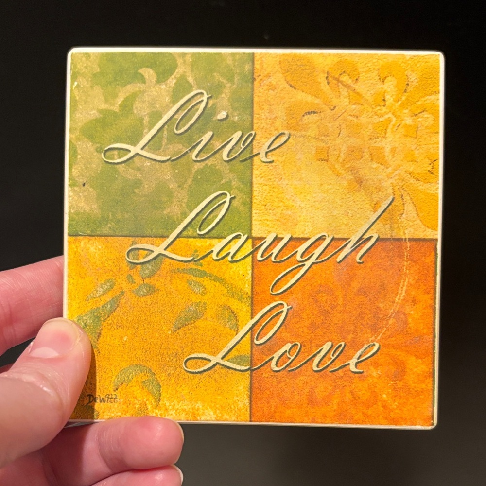 Live Laugh Love Decorative Tile Plaque/Coaster